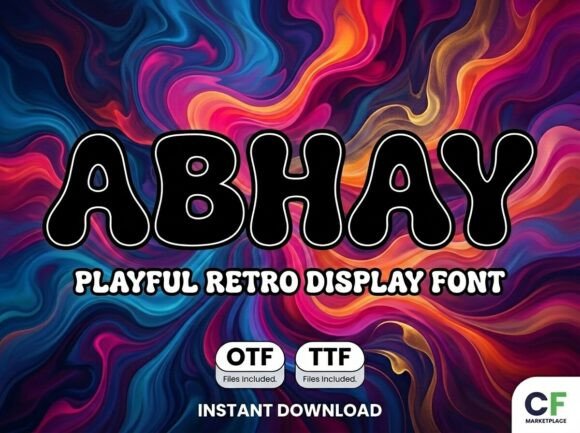 Abhay: A Retro Display Font for Creative Projects