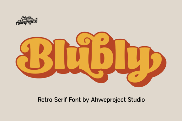 Blubly Font: Bold Retro Serif