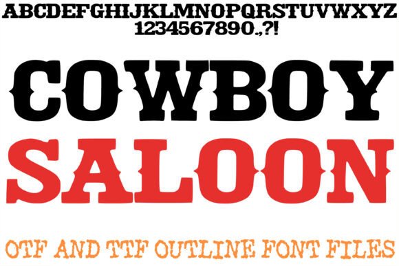 Cowboy Saloon Font for Creative Projects