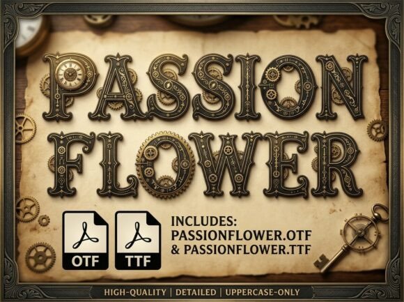Passion Flower Font for Web Design