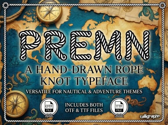 Premn: A Bold Display Font for Maritime Campaigns