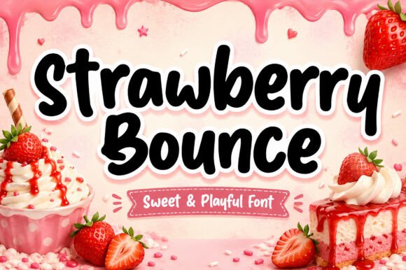 Strawberry Bounce Font for Web Design