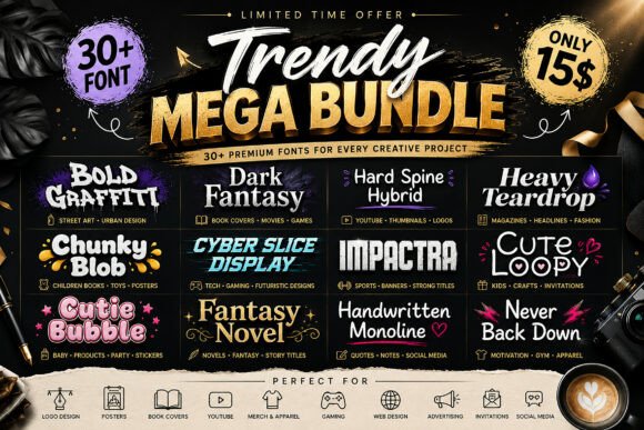 Trendy Mega Bundle Font